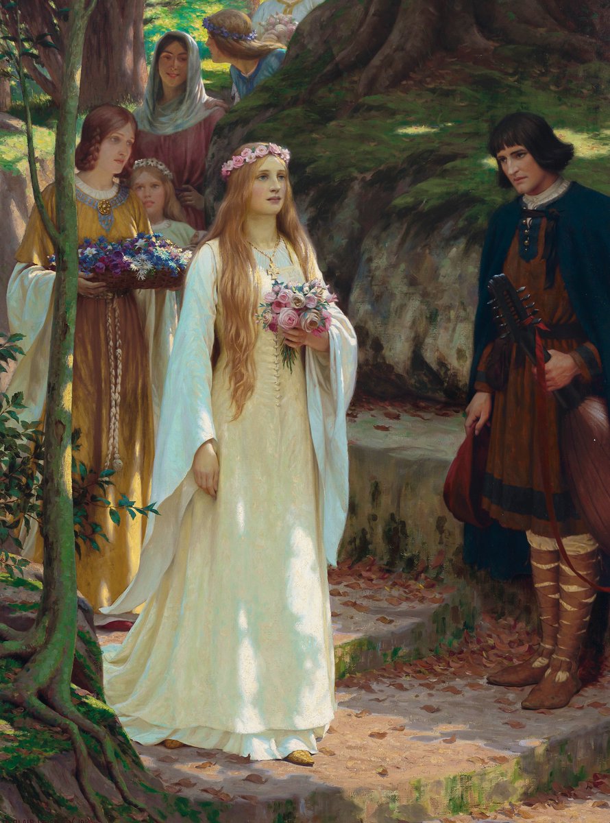 My Lady Passeth By by Edmund Blair Leighton (1852-1922); painted 1914
#artwork #painting #paintings #preraphaelite #edmundblairleighton #victorian #victorianart #preraphaelites #preraphaelitebrotherhood #medieval #medievalart #fairytale #fairytaleart #princess #paintingoftheday