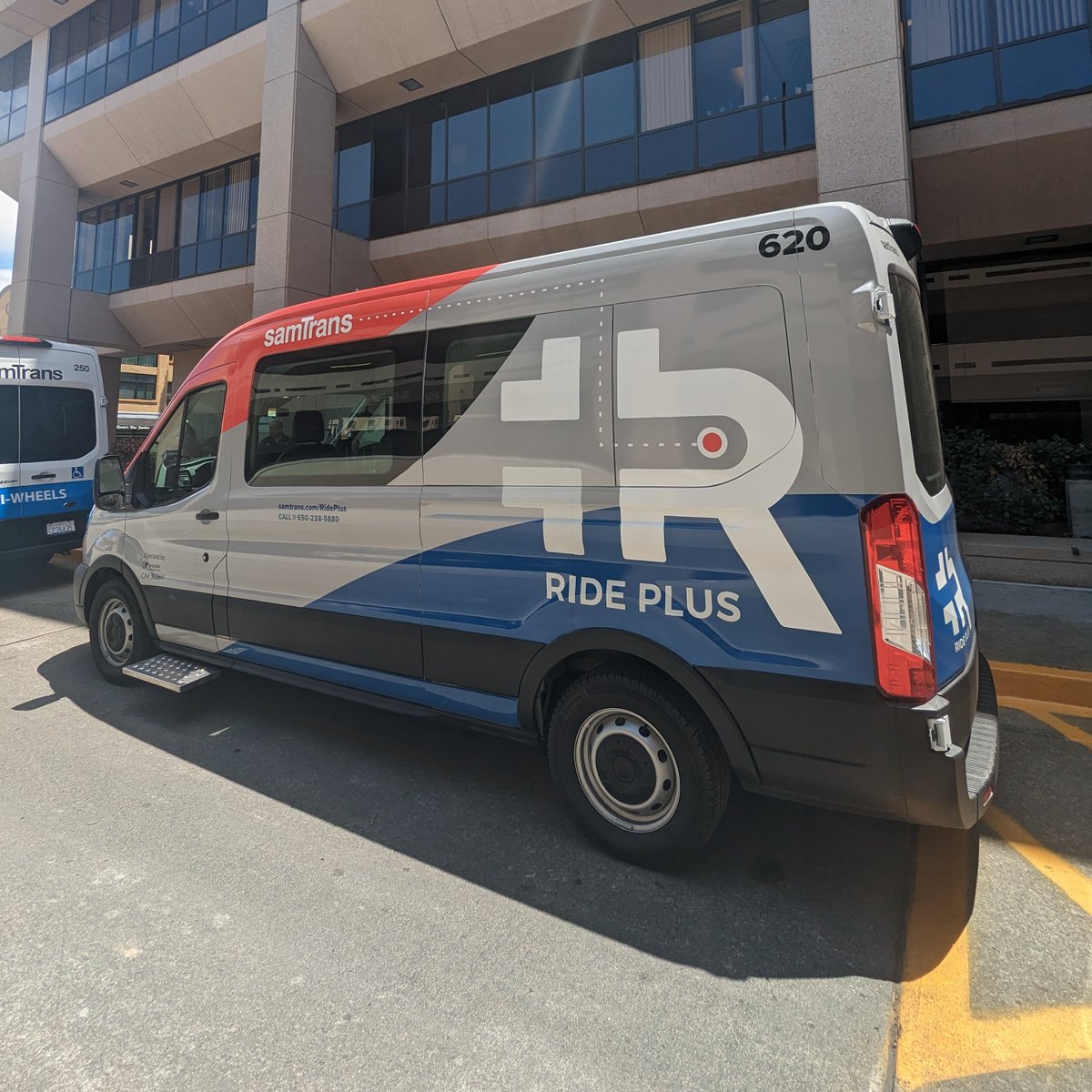 SamTrans's tweet photo. It's crazy to think our newest vehicle has been roaming around for over two months now! Where have you taken #RidePlus so far? https://t.co/Uv74RmJ2dV
