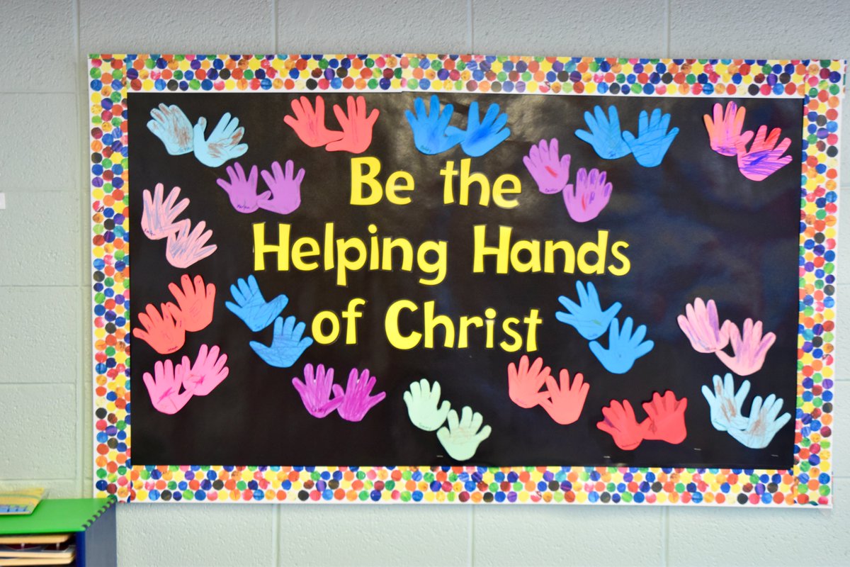 OLPHWarriors's tweet photo. This year's school theme is "Be the Helping Hands of Christ." What a powerful message! We will be incorporating this in and out of the classroom all year! https://t.co/NJc34Xe65q