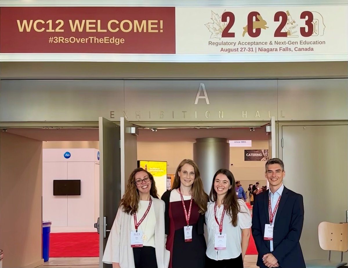 peta's tweet photo. HAPPENING NOW: PETA scientists promoting animal-free test methods at @WC12Canada, the premier international conference on non-animal research and testing methods!
#WC12niagarafalls #UseScienceNotAnimals https://t.co/Na8V4m4oYJ