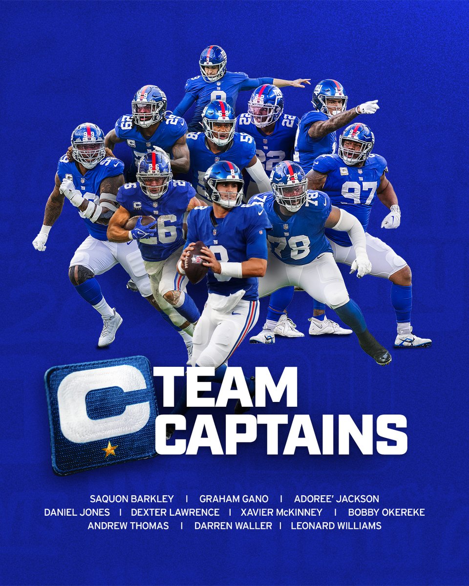 Giants's tweet photo. Our 2023 Team Captains ⭐️ https://t.co/yTxK4ifZTQ
