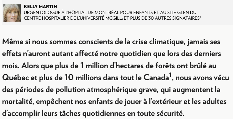 Lettre ouverte pour la protection du parc Mont-Royal par un de nos parents la Dre. Kelly Martin <a href="/kmmogmr/">kelly martin</a> et ses collègues 👉 lapresse.ca/debats/opinion…