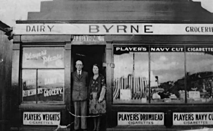 facebook.com/killesterhisto…  Byrnes shop in Middle Third Killester circa 1940's. A mainstay of local shopping in Killester until the 1990's. #LocalHistory