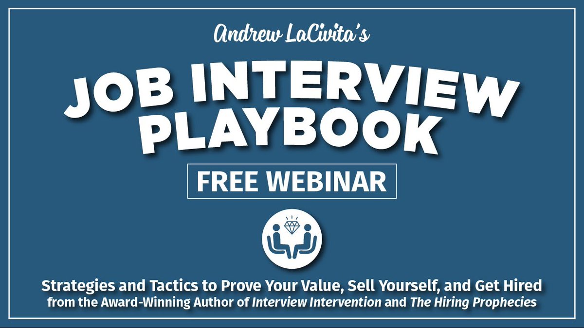 arlacivita's tweet image. Join me TOMORROW (Weds) for the debut of my brand-new interviewing webinar! 11 AM CDT
Learn how to: Market Yourself--->🎯 Show Your Value--->Get the Offer
youtube.com/watch?v=QWQUie…
#jobinterview #interviewintervention #interviewinghelp #interviewingtips