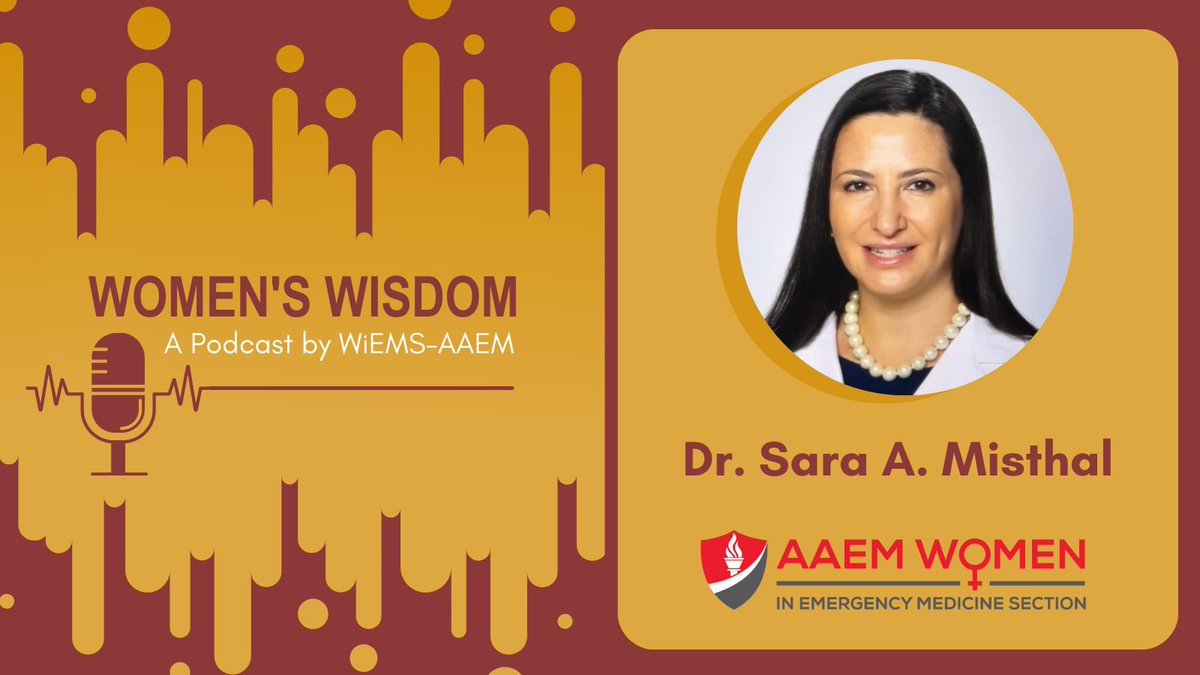 Dr. Misthal joins Drs. Molly Estes and Liz Calhoun to discuss some of the challenges that she has faced throughout her journey to and in #EmergencyMedince &amp; how she has persevered in the next WiEM-AAEM Women's Wisdom podcast, out now!

Listen: bit.ly/44uB9c2