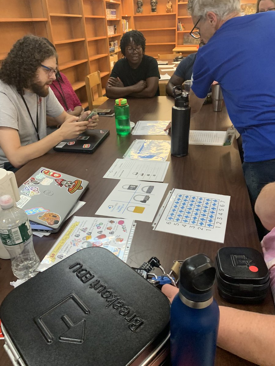 yelena585's tweet photo. Had fun facilitating @breakoutEDU with @RCSDNW staff, faculty meeting that wouldn’t end until they broke out 🔒@RCSDNYS https://t.co/uM7tCRNgqc