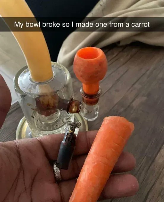 THChumor's tweet photo. Innovation at its finest 🥕💨 https://t.co/ckl5TrQJpF