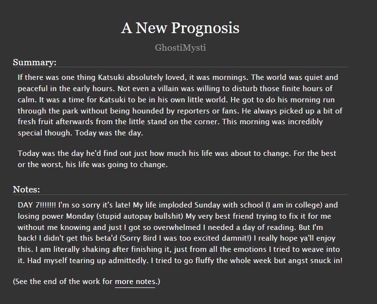 GhostiMysti's tweet photo. Day 7 of #domesticbkdkweek2023 #okaeri2023 #domesticbkdkweek is finally released!! Sorry for being so late! My life imploded on Sunday >.> But please enjoy this beautifully fluffy angsty BkDk story filled with love! 💚🧡
https://t.co/kSgD5g4Y5g https://t.co/fi4wXJIqLF