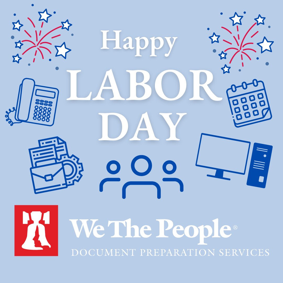WTPLegal's tweet photo. Happy Labor Day! We extend special gratitude to our exceptional staff. Here's to a day of well-deserved recognition and rest. https://t.co/oAT18e8Yst