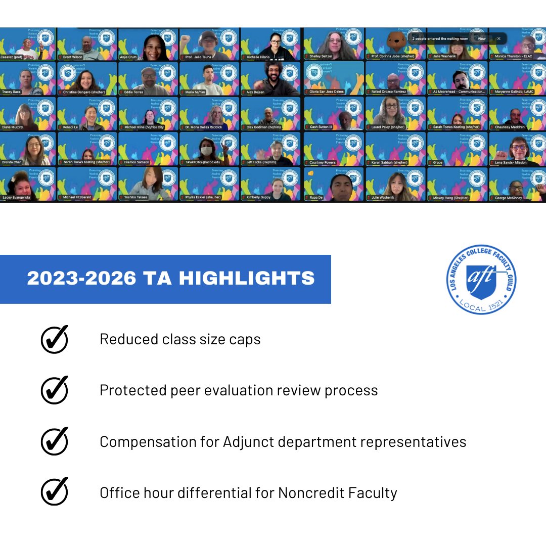 LA College Faculty Guild tweet media