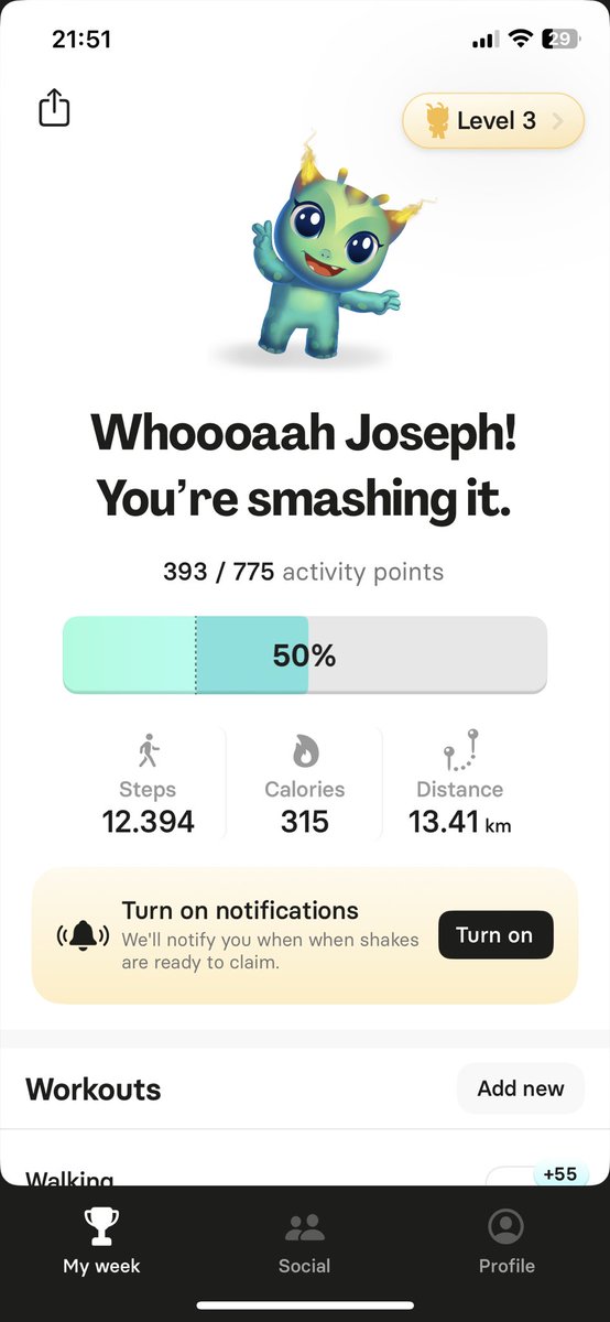 jackavax0's tweet photo. Tenth day. Dont give up. 💪 I took a break yesterday, continue today…#NoExcuse #CryptoFitChallenge @0xnacci @MotionGoals_ @activitars https://t.co/MkRacAjfYh