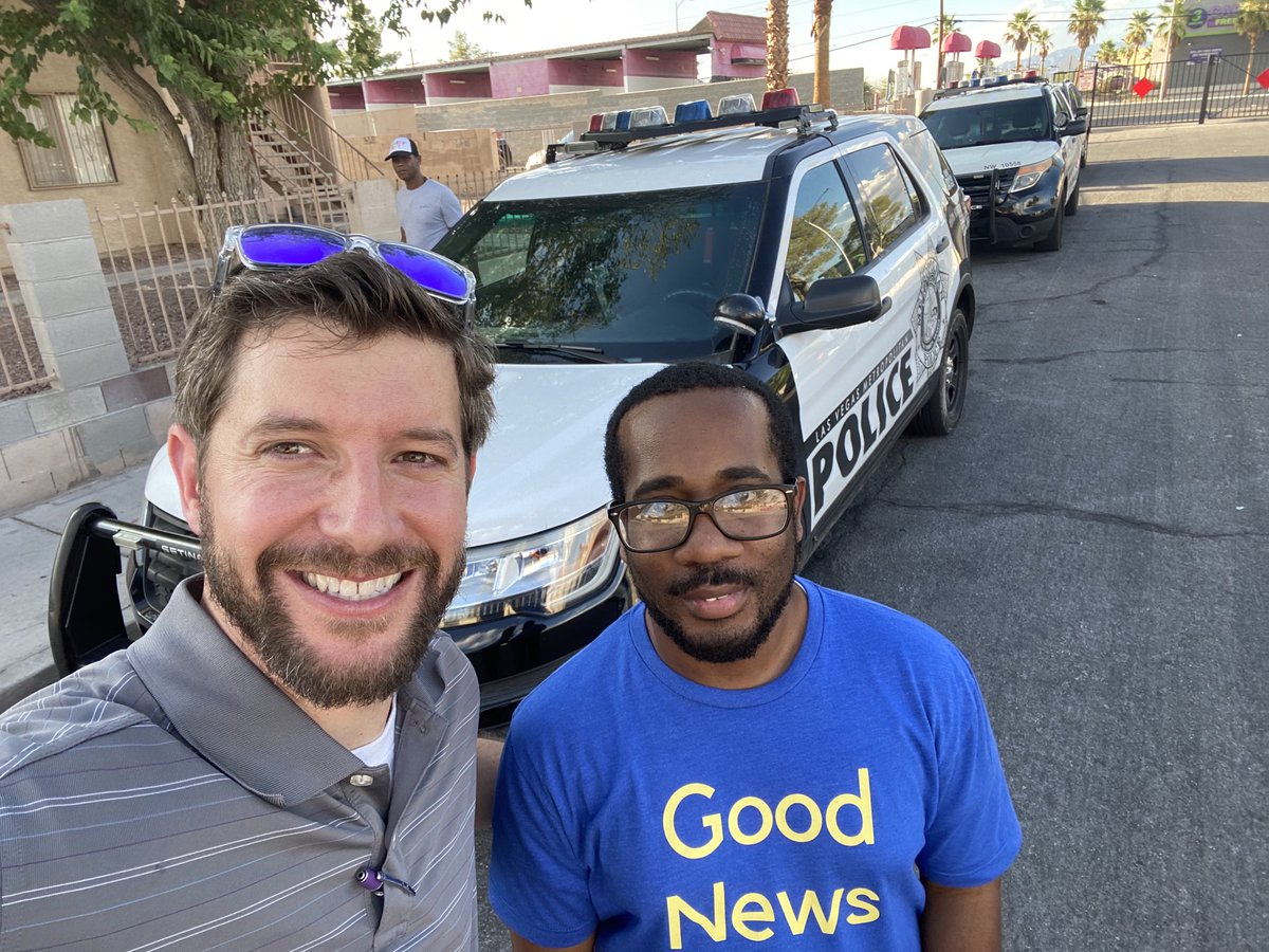 NealBerkey's tweet photo. Spent some time in prayer and meeting with neighbors and community leaders and ⁦@LVMPD⁩ ⁦@LVMPDNWAC⁩ ⁦@GoodNewsClubs⁩ ⁦@LBCofLasVegas⁩ this past week. 

We are seeing God do some great things in the community… #RedberryCoalition https://t.co/o5Vm3qF0j6