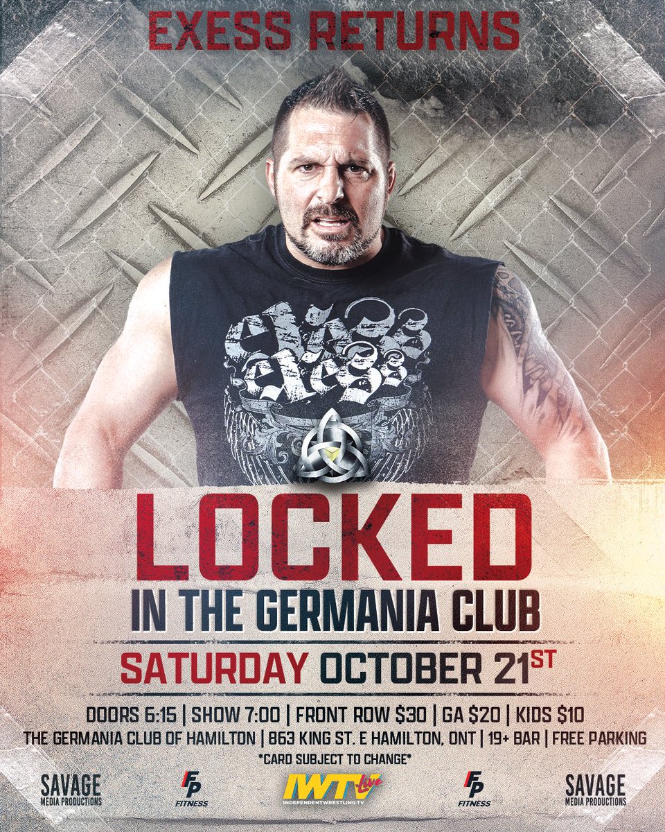 🌐#ANNOUNCEMENT🌐

@eXeSs_official makes his return to #PWO!

We last saw him at the #IronCupTournament where he turned heads making a lasting impression & he makes his return Oct 21st at #LockedInTheGermaniaClub!

Tickets On Sale NOW via Eventbrite
eventbrite.ca/e/locked-in-th…