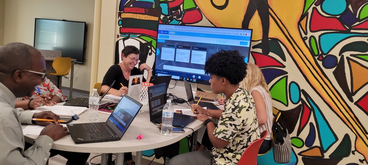 MsSassy_Teacher's tweet photo. A few more pics of @DunbarMagnet teachers working on math with @newsela articles. This was too much fun for me.
@MobilePublicSch #learningtoday https://t.co/ayc5NJvNuu