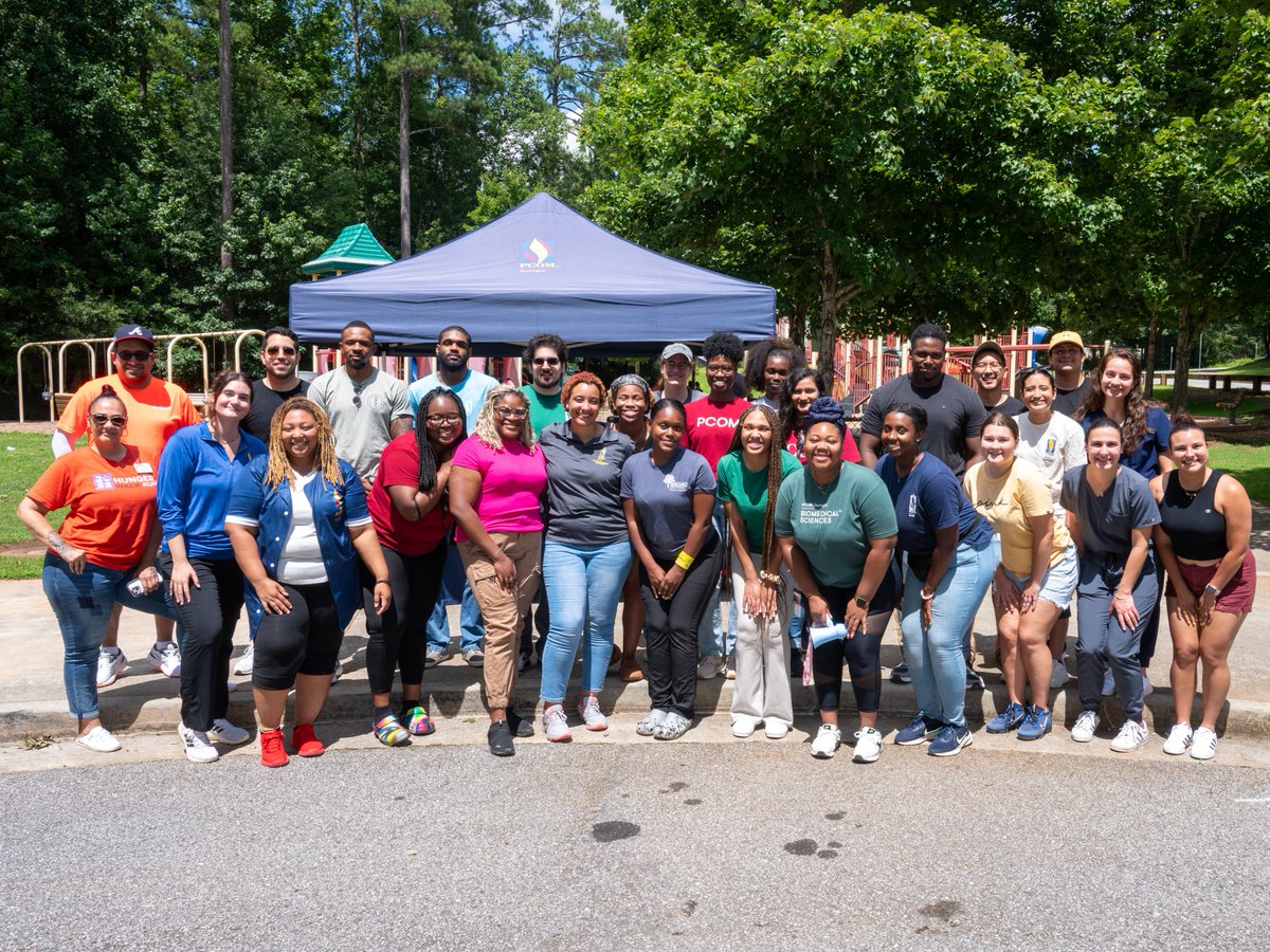 PCOMGeorgia's tweet photo. ICYMI: This summer, thirty PCOM Georgia medical and graduate students hosted the Sophia G. Facey Back-to-School Community Bash at Bethesda Park in Lawrenceville to help underserved families prepare for the new school year: https://t.co/KwNrKDL9Qg   #PCOMCWI https://t.co/tQfjQFYQmL