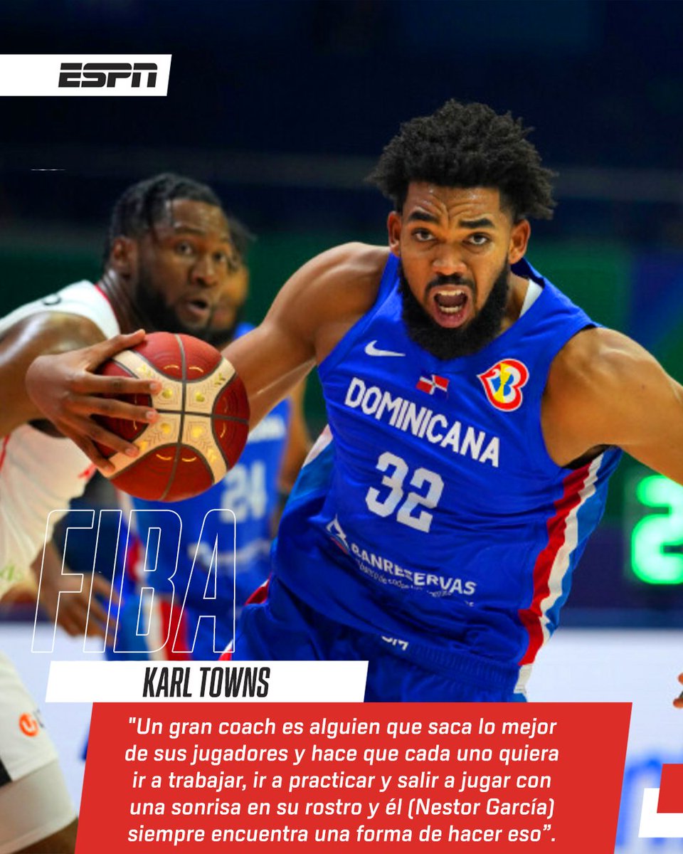 🏀 Karl Towns valora el trabajo de Nestor García con la Selección Nacional de Baloncesto.

¿Es "El Che" el mejor dirigente que ha tenido RD?