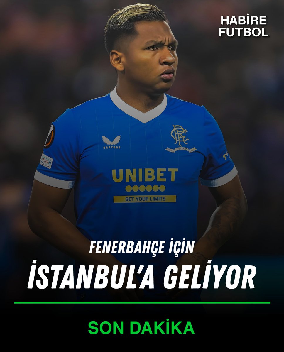 ✈️ Fenerbahçe, son olarak Rangers'ta forma giyen 27 yaşındaki forvet Alfredo Morelos'u İstanbul'a getiriyor.
#Fenerbahçe #Alfredomorelos #transfer #transfernews