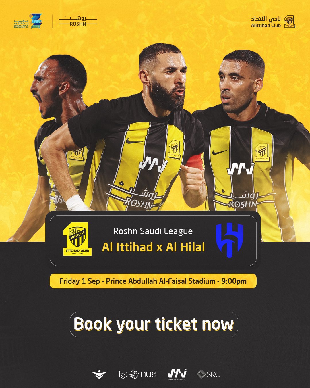 Ittihad Club on X: 🔥 The Al-Ittihad team has arrived to the stadium! 💪  With hearts full of excitement and jerseys ablaze, they're ready to conquer  the field and make their mark!