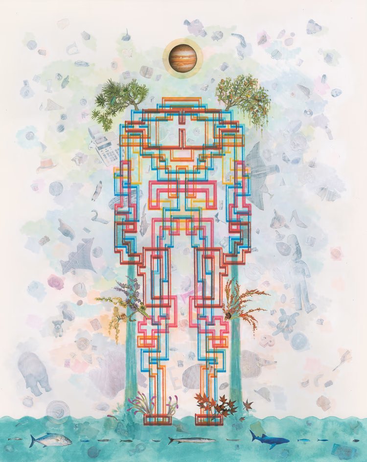 3/18 from <a href="/dustinyellin/">dustin yellin</a> what a day happy to be able claiming the signed Print soon and holding the 22 pieces from person,places &amp;things <a href="/nounsdao/">Nouns.eth</a>