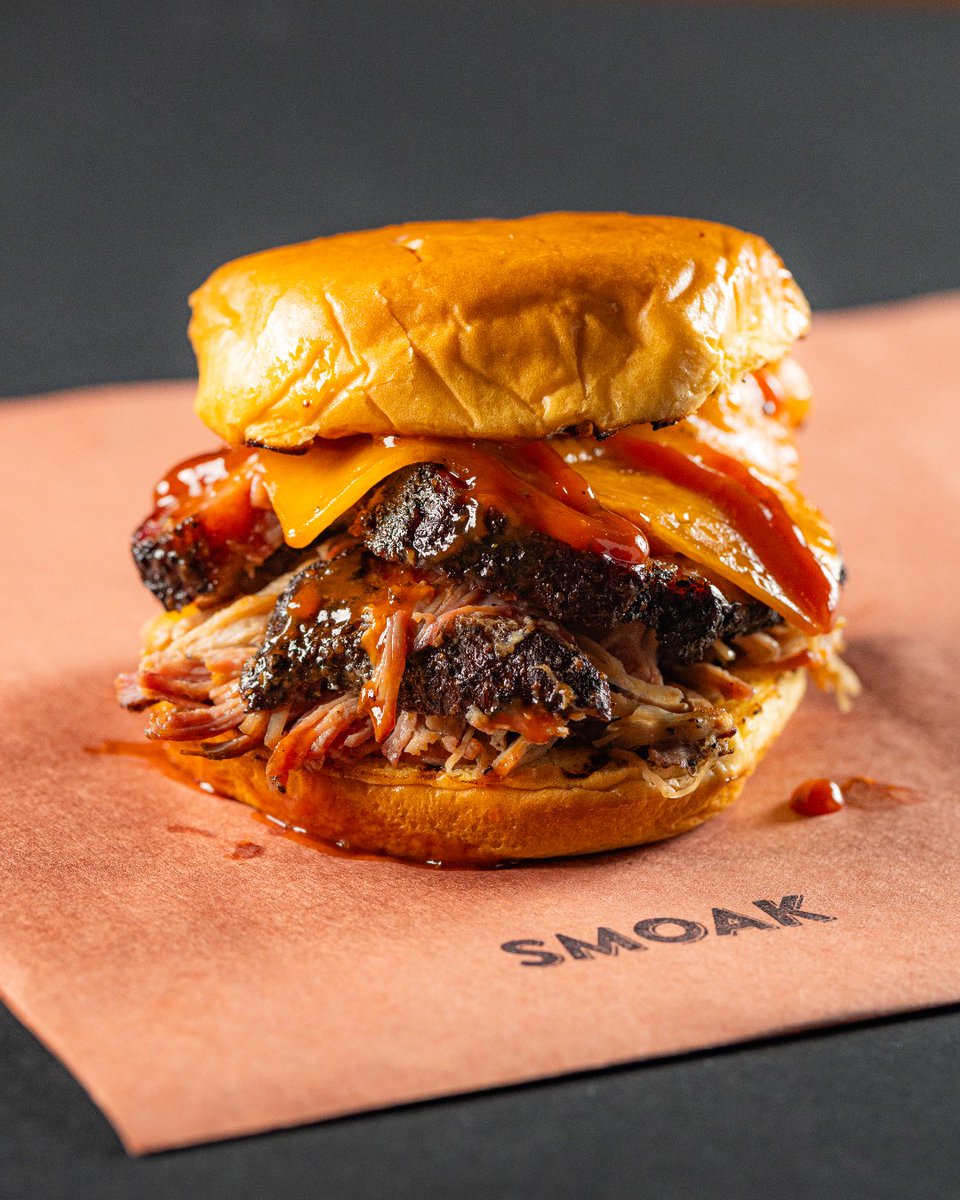 ArrowheadEats's tweet photo. 9 DAYS until the @CHIEFS HOME OPENER! We can’t wait for you to try @CraftSmoak’s Big Red Sandwich, piled high with pulled pork *and* brisket, and topped with cheese and Smoak’s tangy signature sauce. Make it yours in section 316 next Thursday, September 7! https://t.co/ruIJUJIrN8
