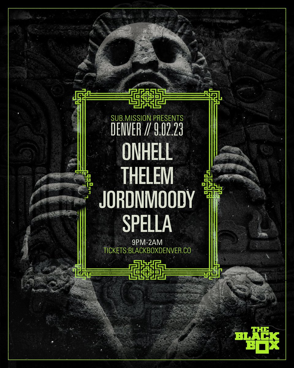 Thelem (@thelemdj) on Twitter photo Denver this Saturday <a href="/TheBlackBox5280/">The Black Box</a> with the crew. I got some fresh masters to test off my next ep. It’s been a serious minute, excited for this one and to road test some new music after these years. Tickets available -> blackboxdenver.co/events/onhell-… Denver this Saturday <a href="/TheBlackBox5280/">The Black Box</a> with the crew. I got some fresh masters to test off my next ep. It’s been a serious minute, excited for this one and to road test some new music after these years. Tickets available -> blackboxdenver.co/events/onhell-…