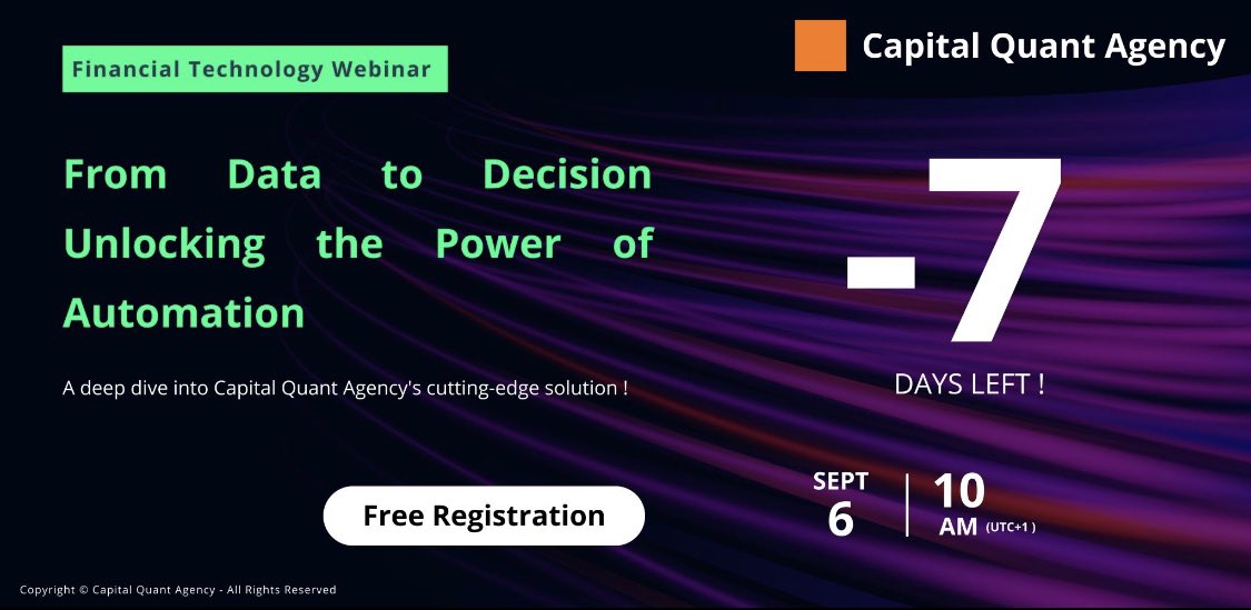 🚨REGISTRATION REMINDER .: -7 DAYS LEFT !🚨

We are excited to present this unique opportunity for Capital Market, Investment and Risk Management professionals. Participation is Free of charge for all attendees.

&gt;&gt;&gt; Exclusive Registration Link .: bit.ly/46HoCEd