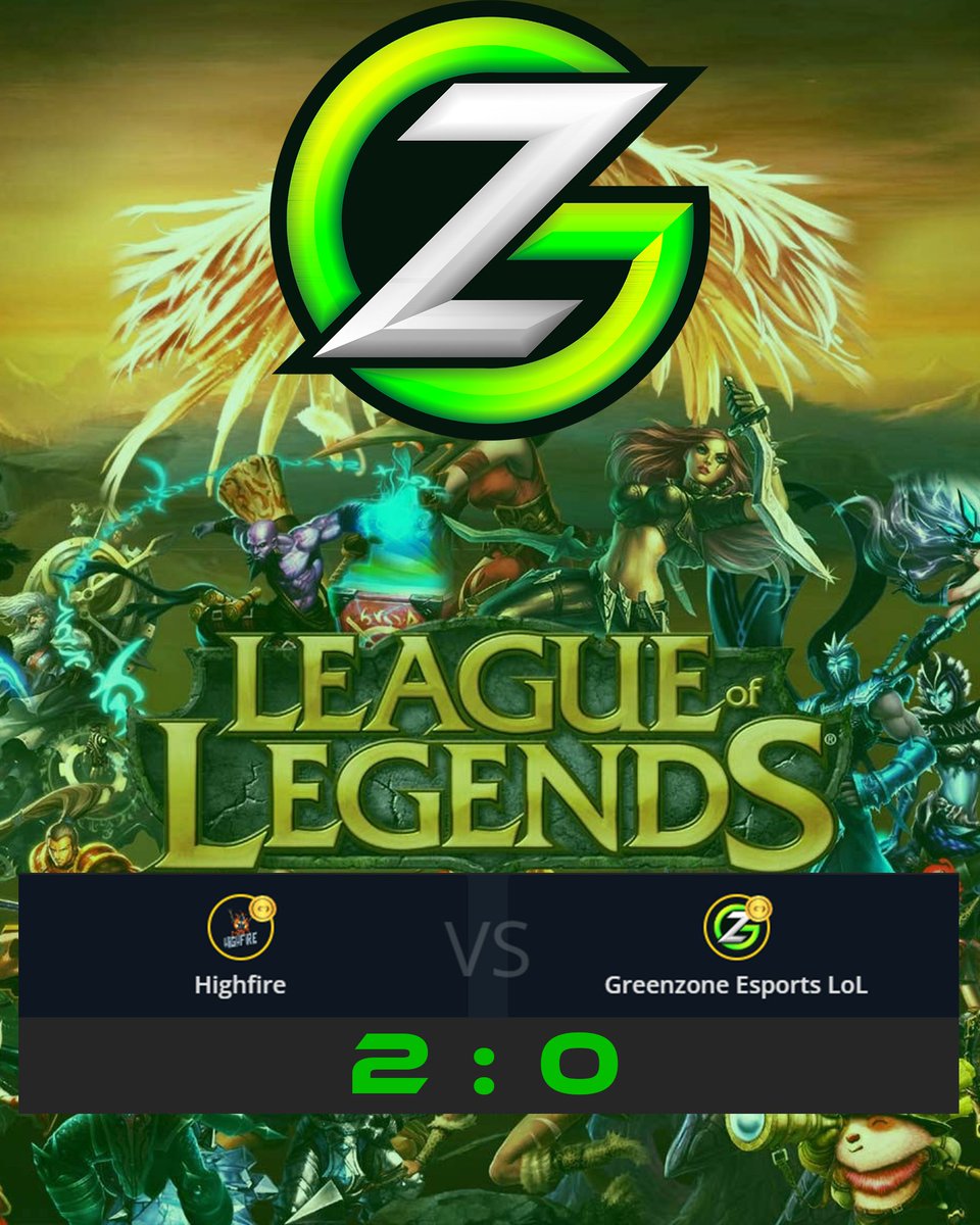 Unfortunately our LoL team lost 0-2 GGs Highfire #ggligaen #enterthegreenzone