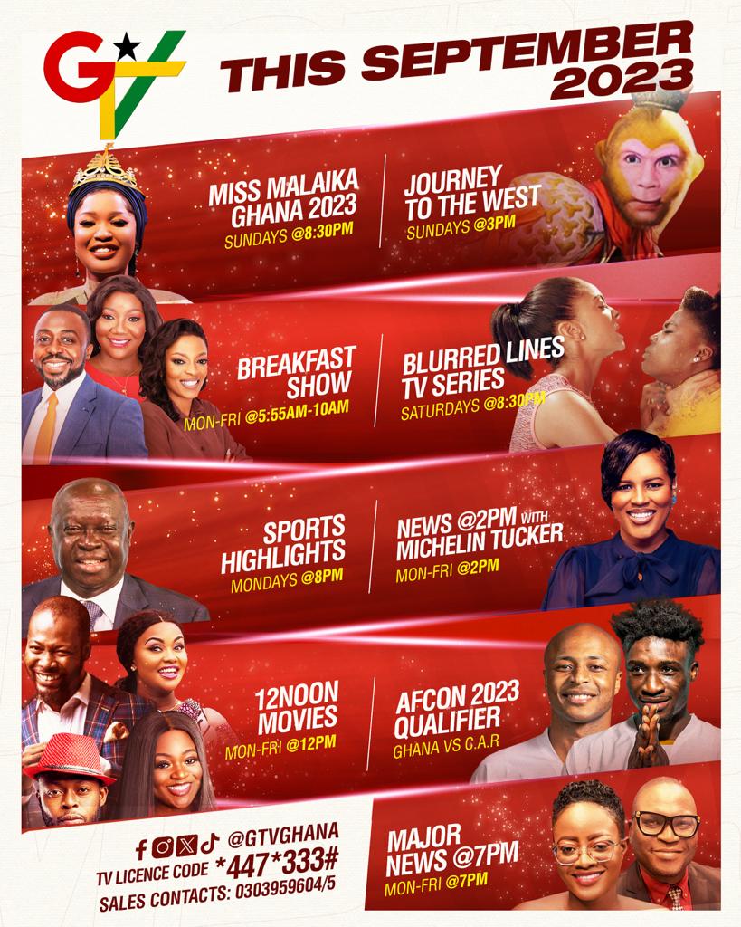 GTV_Ghana's tweet image. September on GTV!

Here's what to look forward to:

#GTVGhana 
#TVLicence