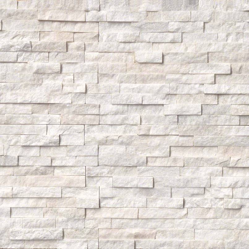 This striking and dynamic stone, recommended for both interior and exterior is our Landscape Natural Stone Ledger (shown in color Arctic White). Perfect for accent walls, fireplaces and more!