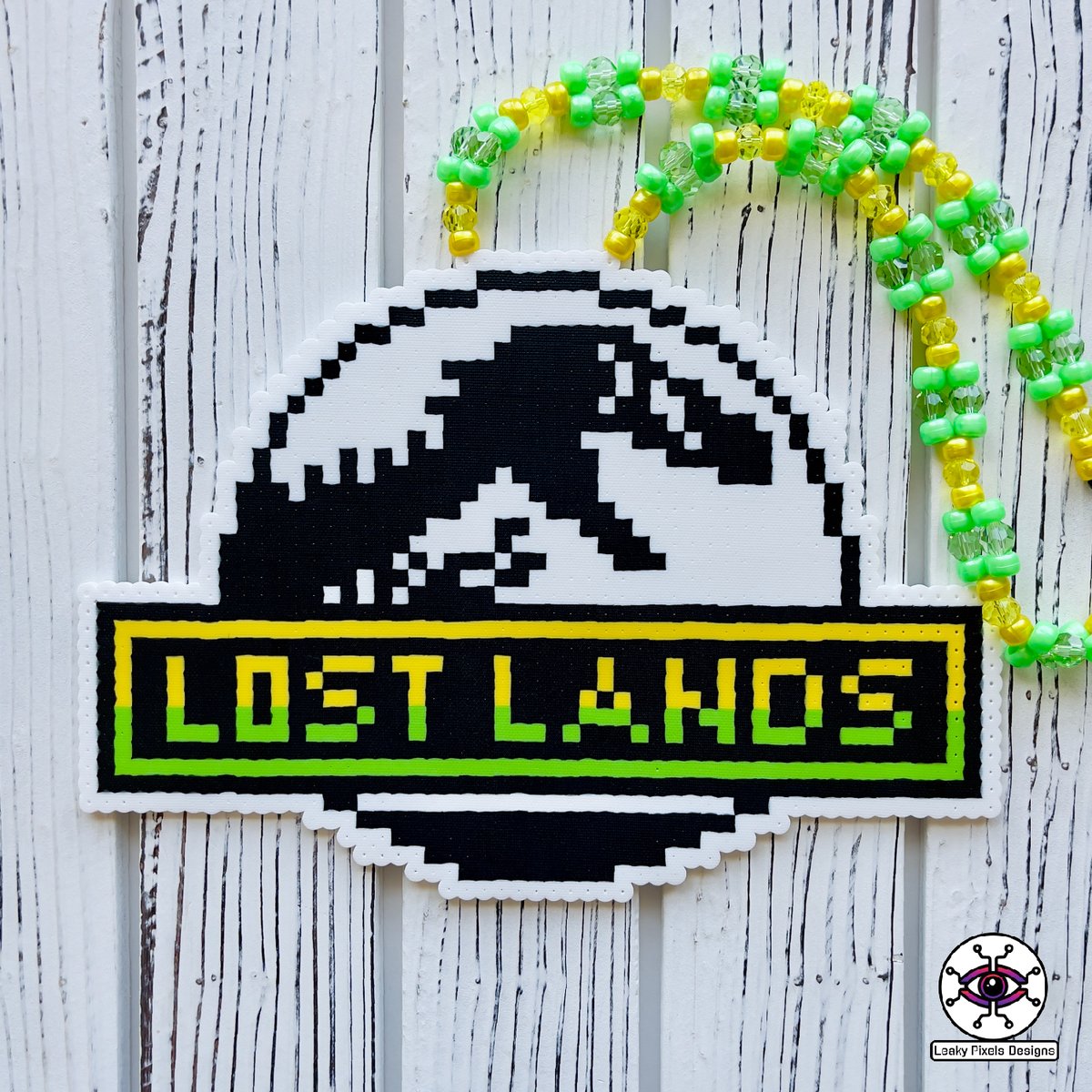 Lost Lands Perler Necklace! leakypixels.com/products/lost-… #lostlands #excision #rave #perler #leakypixels #kandi #jurassicpark