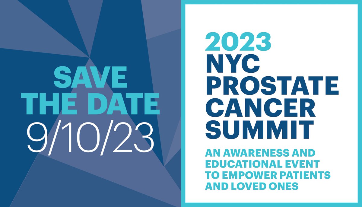 The 2023 #NYCProstateSummit kicks off on Sunday, September 10th at 10:30 am. Join experts from @WeillCornell @nyphospital @MSKCancerCenter and @ColumbiaMed to hear the latest updates in #ProstateCancer care. Event is free, register today: prostatesummit.org
