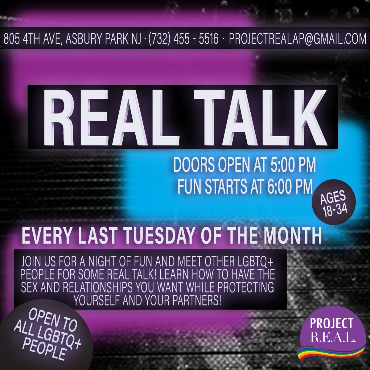ProjectRealAP's tweet photo. Tonight we are having REAL Talk!! All demographics within the LGBTQ+ community are now welcome! https://t.co/fzoi09DplF