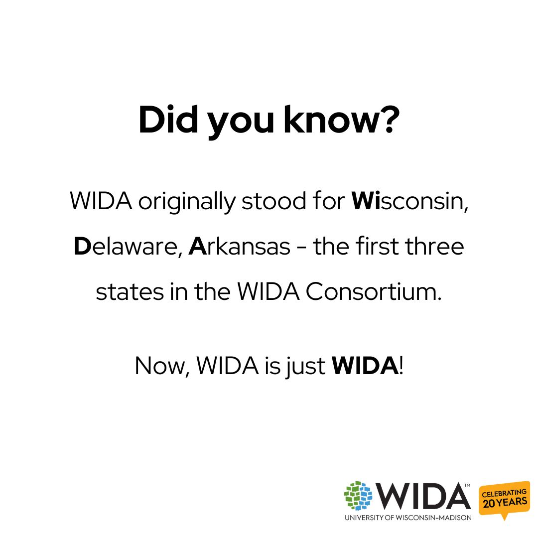 Did you know this about #WIDA? Read about how WIDA has grown over the last 20 years and learn where the organization hopes to go in the future: wida.wisc.edu/news/grant-glo…