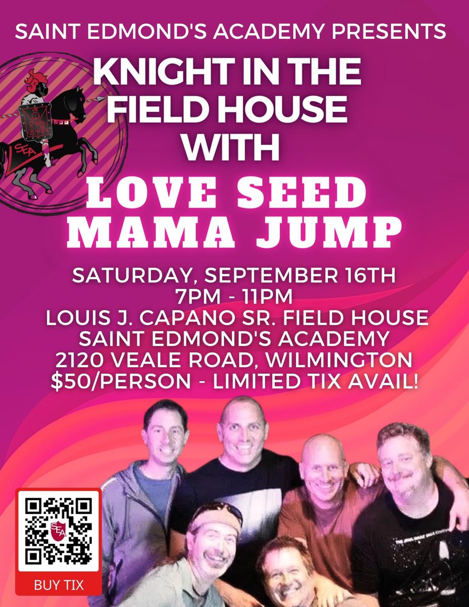 SEALancers's tweet photo. Say what? @loveseedband is playing at Saint Edmond's Academy?? 😳🤯
Grab your tickets while you can! 
You don't want to miss this! 
Event info and tickets at link:
https://t.co/3LIITMt6zB
#SEALancers #boysofcharacter #LoveSeedMamaJump https://t.co/dBMs4yKW94