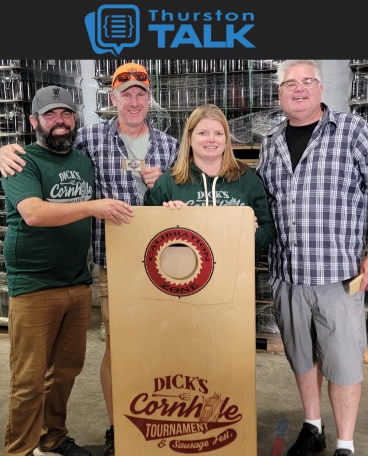 Hope to see you there! Dick’s Brewing Cornhole Tournament &amp; Sausage Festival! 
Thank you, Thurston Talk, for the write up! 
thurstontalk.com/2023/08/29/don…