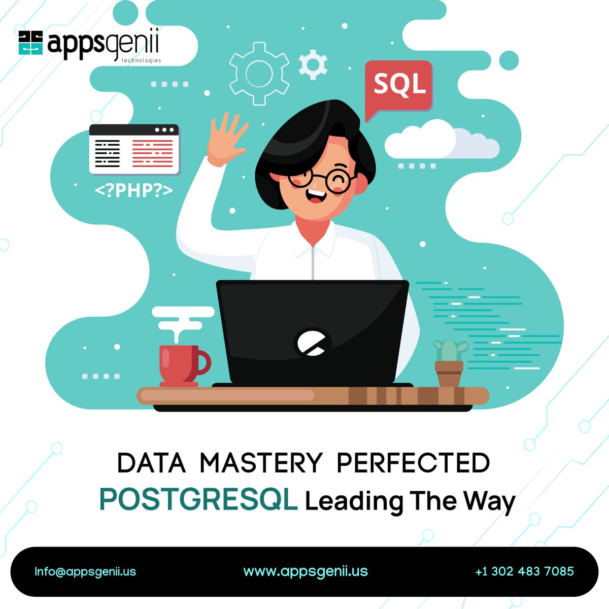 "Elevate Your Data Management with AppsGenii's PostgreSQL Expertise!"
Elevate your business by mastering data management with AppsGenii's PostgreSQL services. #DataManagement #AppsGenii #PostgreSQL #python #java #nodejs #programming #webdevelopment #nosql #css3 #html #laravel