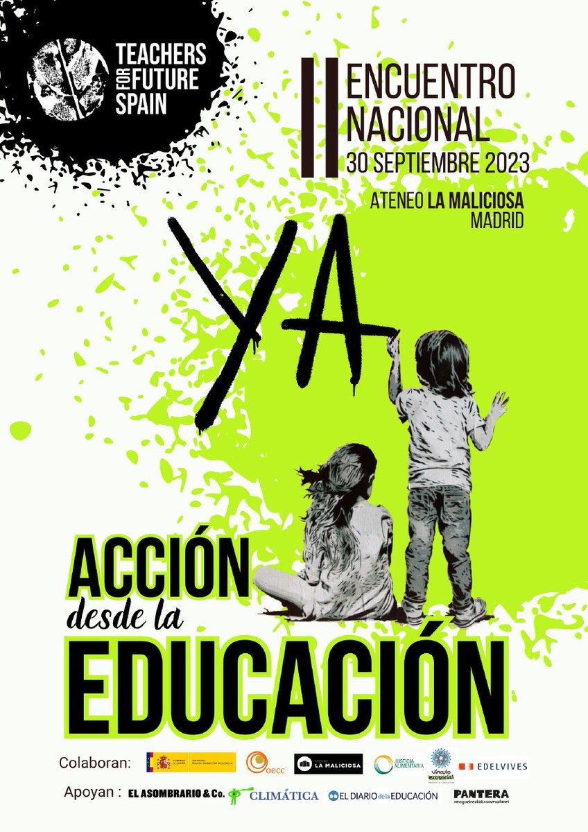 🟢🟢El II Encuentro Nacional está a la vuelta de la esquina,
no dejes para más tarde la inscripción‼️‼️
#Savethedate 
El 30 sept 23 ya está aquí 😜y ¡hemos preparado un programa increíble! teachersforfuturespain.org/ii-encuentro-n…