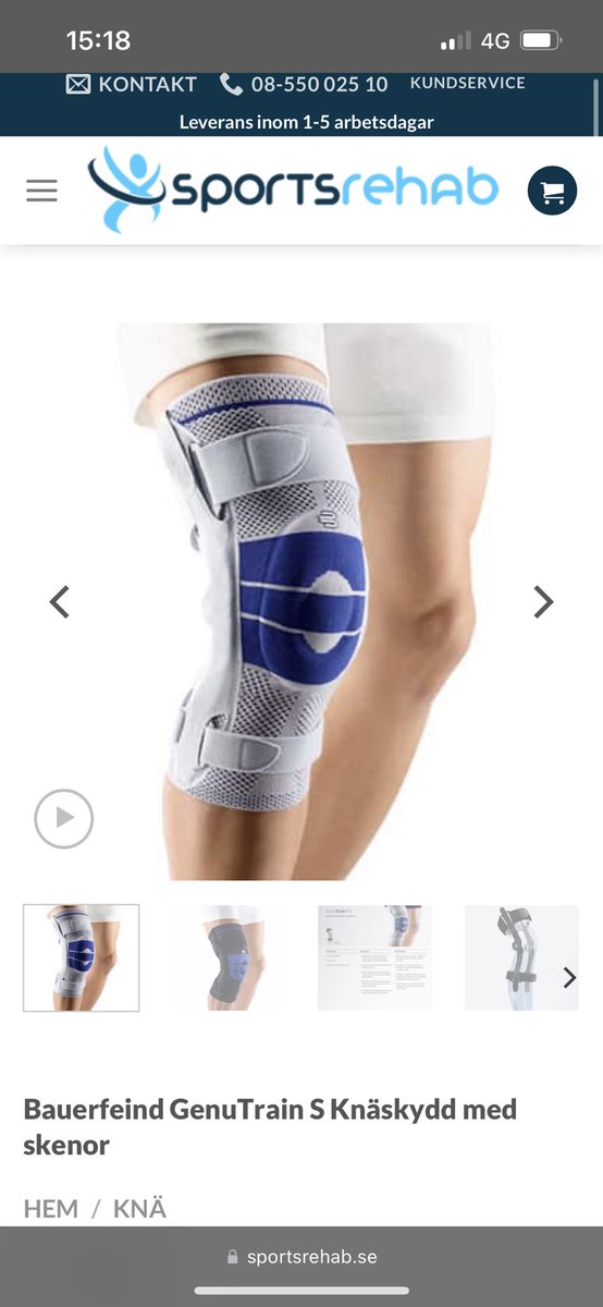 Finns det någon här som sitter inne på knäskydd med stödskenor? 
Typ som bild