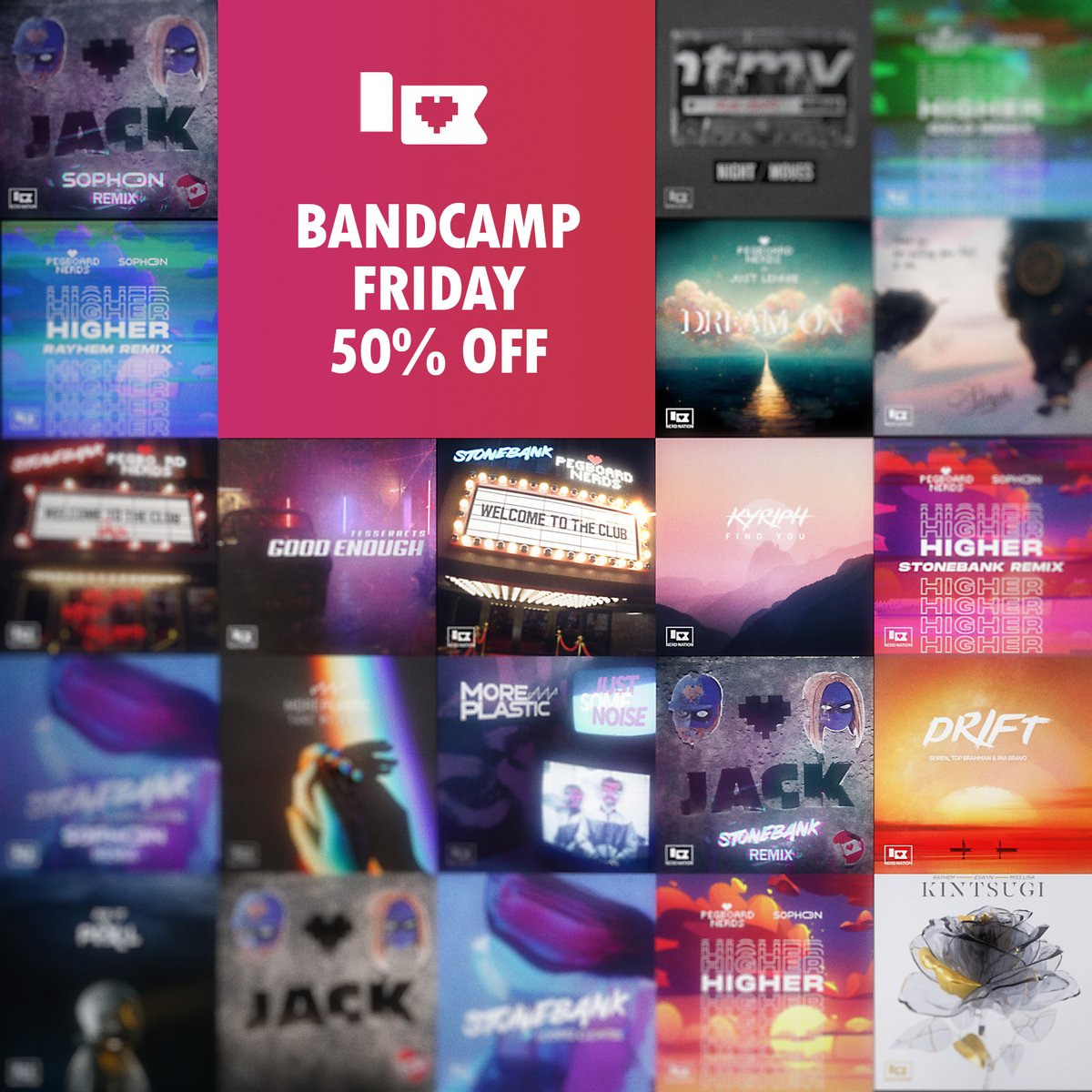 Nerd Nation (@nerdnationinc) on Twitter photo TODAY ONLY! 50% off our ENTIRE catalog of releases on <a href="/Bandcamp/">bandcamp</a> - featuring artists like <a href="/PegboardNerds/">Pegboard Nerds</a> <a href="/StonebankMusic/">Stonebank</a> <a href="/Technikore/">Technikore/Technikal</a> <a href="/sophonkicksnare/">Sophon</a> <a href="/PexLMusic_/">Pex L</a> <a href="/OxloMusic/">Andrew</a> <a href="/MorePlastic/">More Plastic</a> and many, many more! Use the code "bandcampfriday" for 50% off: store.nerdnationmusic.com TODAY ONLY! 50% off our ENTIRE catalog of releases on <a href="/Bandcamp/">bandcamp</a> - featuring artists like <a href="/PegboardNerds/">Pegboard Nerds</a> <a href="/StonebankMusic/">Stonebank</a> <a href="/Technikore/">Technikore/Technikal</a> <a href="/sophonkicksnare/">Sophon</a> <a href="/PexLMusic_/">Pex L</a> <a href="/OxloMusic/">Andrew</a> <a href="/MorePlastic/">More Plastic</a> and many, many more! Use the code "bandcampfriday" for 50% off: store.nerdnationmusic.com
