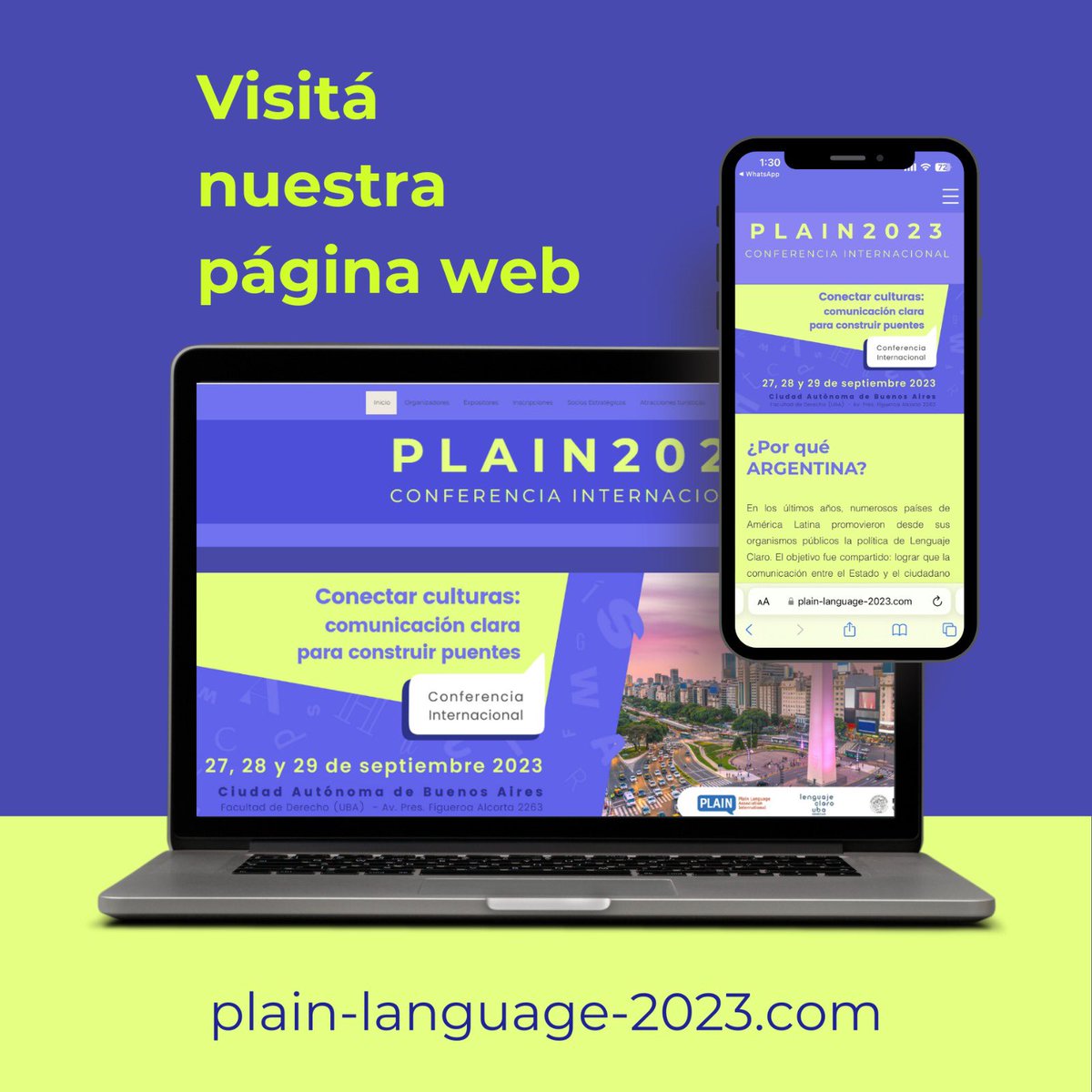 NEWS‼️

🖥️📱Visita nuestra página web y conoce toda la organización de la conferencia #PLAIN 2023

plain-language-2023.com

Abro 🧵