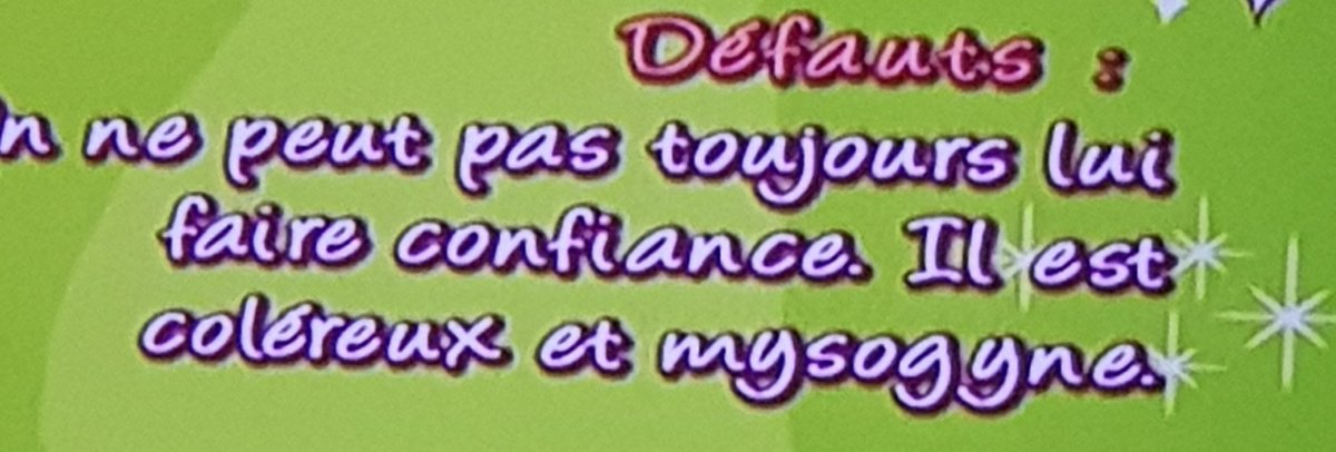 tr4sh_mcqueen's tweet photo. ⚠️⚠️⚠️ RIVEN CONFIRMÉ MISOGYNE (mal écrit) PAR LE DVD OFFICIEL DES WINX BAHAH CEST UNE DINGUERIE https://t.co/bpQ4zFCdQz