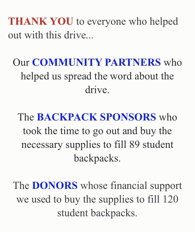 KidsBackingKids's tweet image. Fourth annual back to school drive a success! Thank you to everyone who helped out.