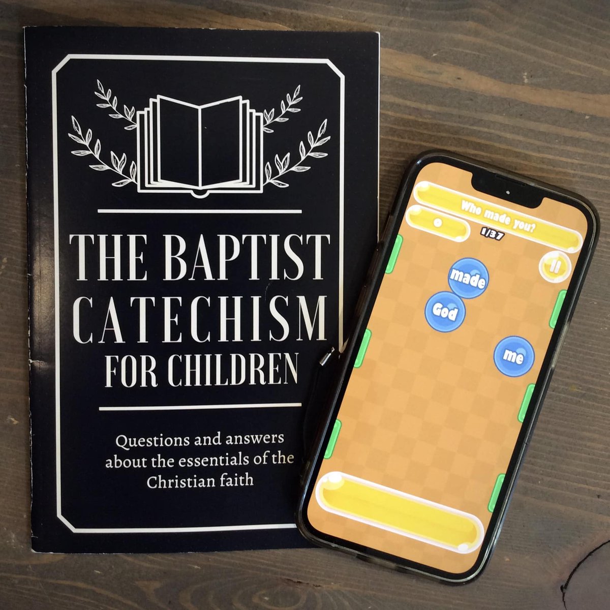 tim__stephens's tweet photo. This past year, our 14-year-old son was tasked with developing an app and getting it published on the Apple App Store.

After lots of hard work his app went live today! It is a game to help learn and practice the catechism we use as a church.

https://t.co/HKxM6S54uH https://t.co/0UEr1Kh7h2
