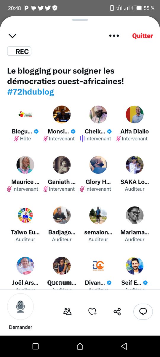 LoukoumaneSaka's tweet image. Le bloging pour soigner les démocraties Ouest-africaine
Sa se passe en ce moment même 
#72hdublog .
