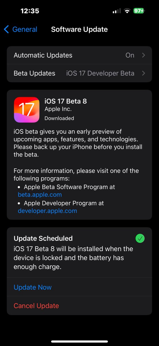 MrNobleTV's tweet image. Yes 🤩👏

 Apple Released iOS 17 Beta 8.!!

Are You Updating Today.??

#Apple #ios #ios17beta #ios178 #iphone #ipad