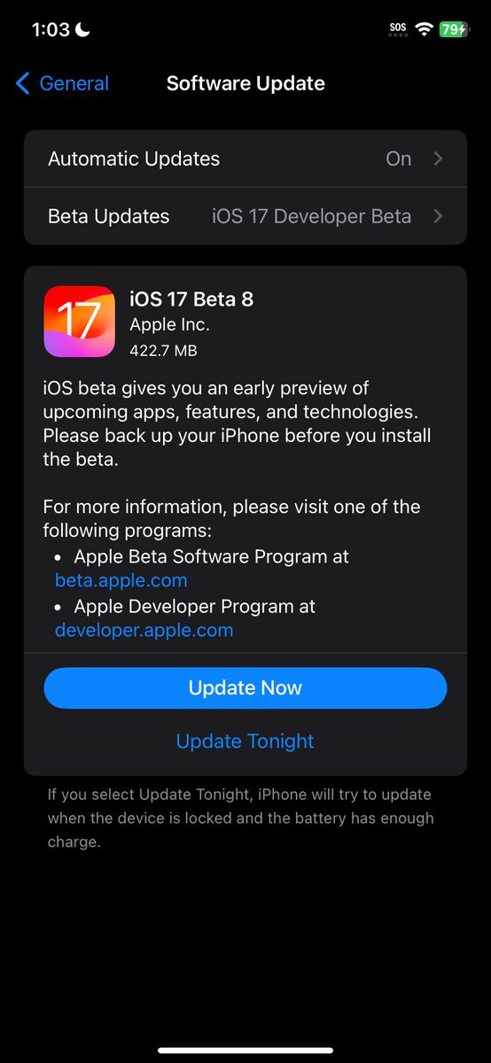 techrush_'s tweet photo. Last iOS 17 Beta 8 Out Now... #apple #ios17 #ios17beta8 https://t.co/AvG3p9rndP