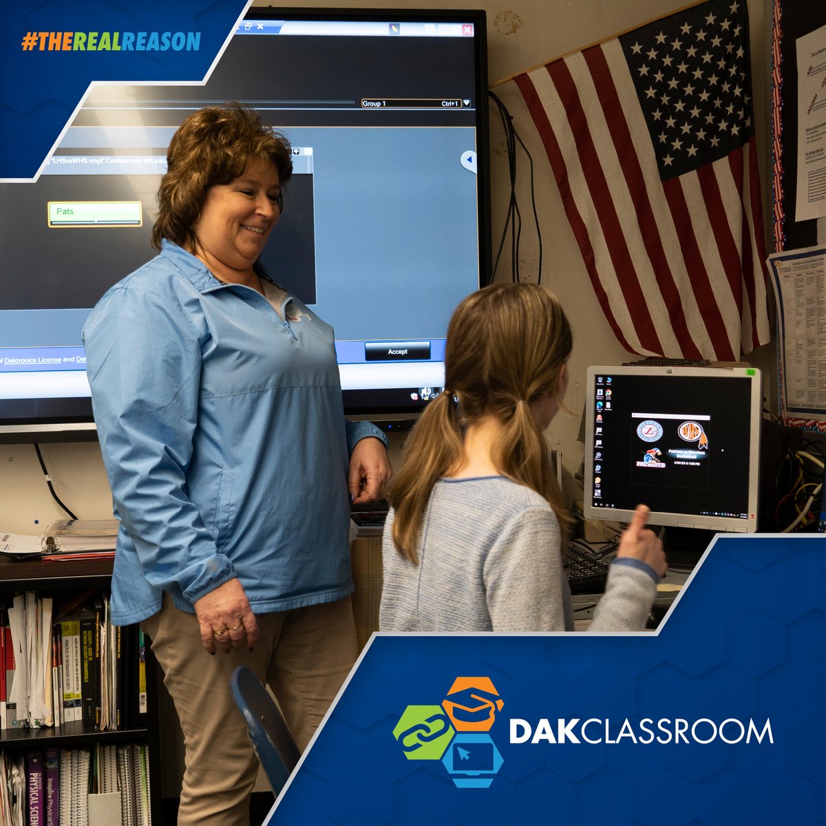 Daktronics's tweet photo. DakClassroom gives you the tools to provide exciting and practical educational opportunities for your students. They can run the show, from content creation to event production!

💻https://t.co/v6998tD9OF
#DakClassroom #TheRealReason https://t.co/vQ2uARPUzc