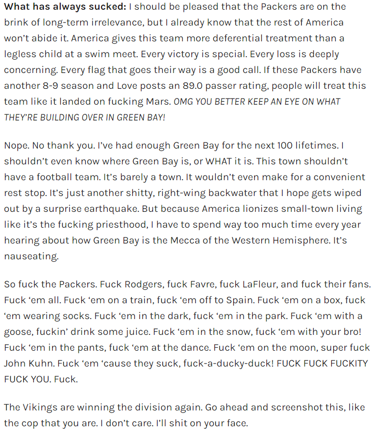 DavidMPerlmanMN's tweet image. Epic anti-Packers rant
defector.com/why-your-team-…