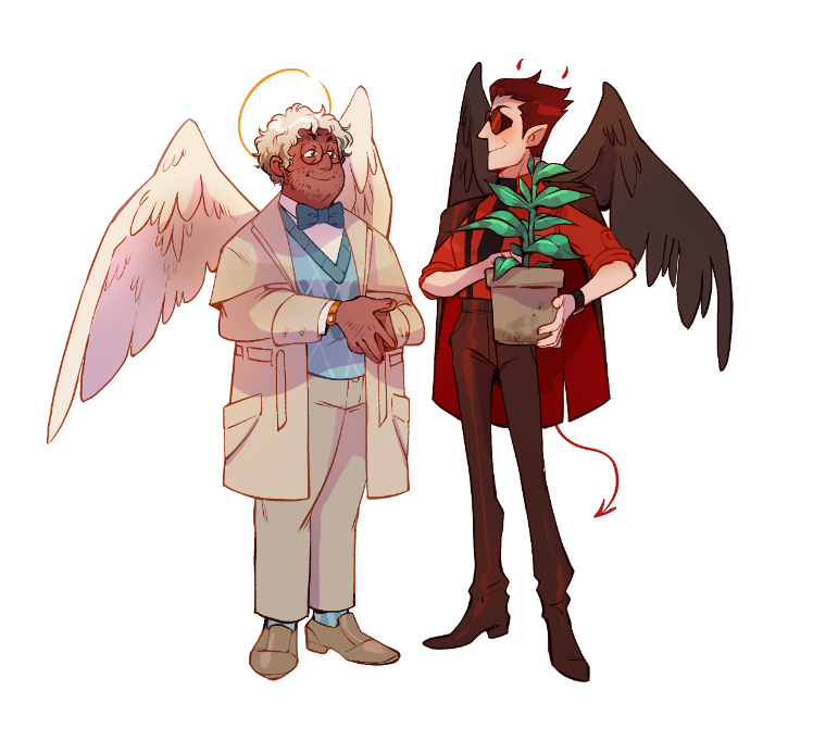 「redoing my old book!good omens designs f」|Mari 💕BELLE OUT NOW💕のイラスト