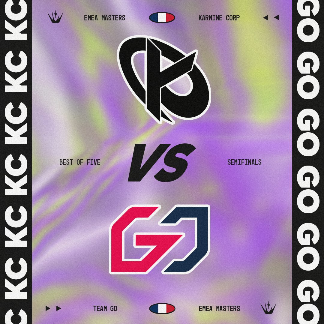 EMEAmasters's tweet photo. The second #EMEAMasters Semifinal:

@KarmineCorp versus @Team_GO! https://t.co/2JcgZJHaah